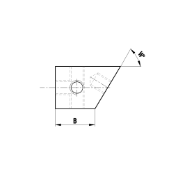M5 кубический соединитель с угловым элементом, титан, DS 47.5 мм, для систем ZEISS A-5555-2441